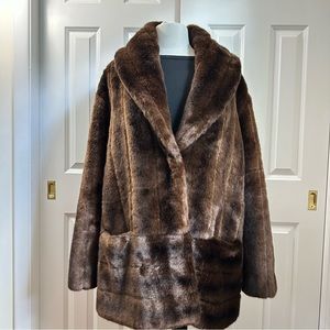 Labiatea Brown Faux oversized fur coat by Marei 1998
